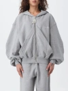 Attico Full-zip Hoodie In Grey