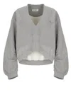Attico Fleece Sweatshirt Sweatshirts Grey In Gray