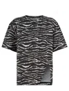 Attico T-shirt Black E White In Black