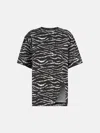Attico T-shirt Black E White In Black/white