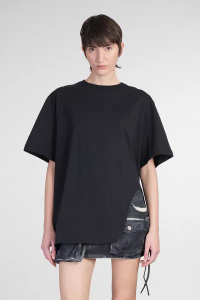 Attico T-shirt In Black Cotton