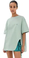 Attico Oversized Short Sleeve Mint Green T-shirt In Mint