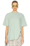 Attico Oversized Short Sleeve Mint Green T-shirt In Mint