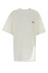 Attico White Cotton Oversize T-shirt In Neutral