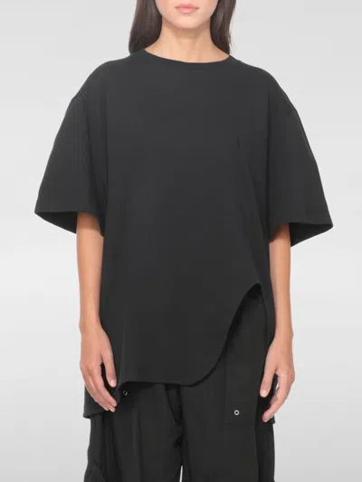 Attico T-shirt With Logo In Black