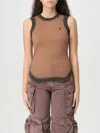 Attico Top Canotta Reese Con Bordi Sfumati In Clay Color