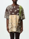 Attico Paisley-print Cotton T-shirt In Bunt