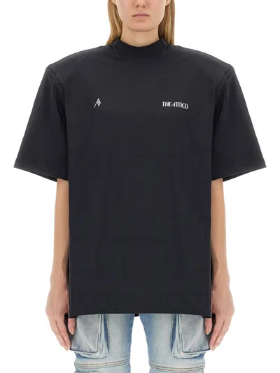 Attico T-shirt With Logo In Black