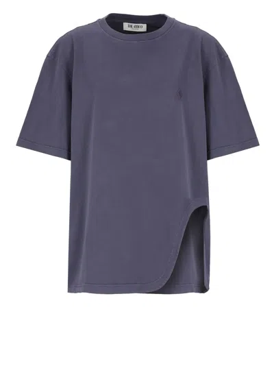 Attico Asymmetric T-shirt In Navy