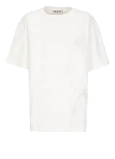 Attico T-shirt With Logo In White