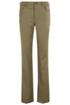 Attico Tailored Straight Leg Trousers With Polished Silhouette In Green