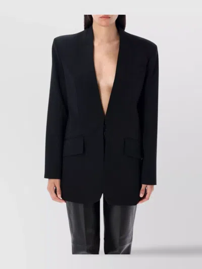 ATTICO TAILORED JACKET WITH BACK VENT AND FLAP POCKETS