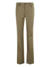 Attico Tailored Straight Leg Trousers With Polished Silhouette In Green