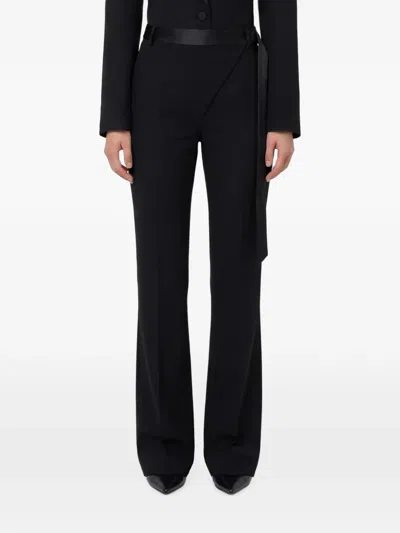 Attico Pantaloni Smoking In Lana Vergine In Black