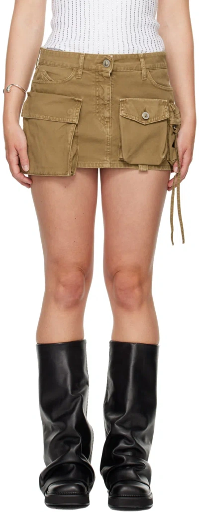ATTICO TAN FAY MINISKIRT