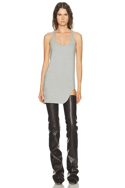 Attico Light American Fleece Mini Dress In Blue