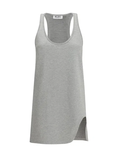 Attico Tank-style Mini Dress In Gray
