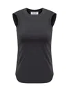 Attico The  Tank Top Light Jersey In Black