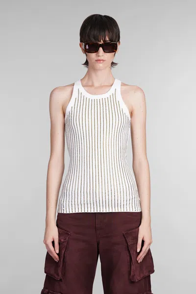 Attico Tank Top In White Cotton