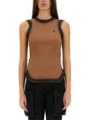 Attico Reese Tank Top In Nude