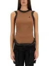 Attico Reese Tank Top In Nude