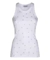 Attico Rhinestone-logo Lettering Tank Top In White