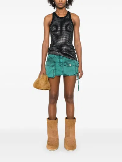 ATTICO TANK TOP WITH CRYSTAL DECORATION