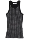 Attico Fitted Midi Dress With Shimmering Embellishments