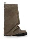 Attico Robin Combat Boots And Ankle Boots In Taupe