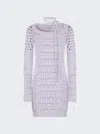 Attico Openwork Minidress In Blue