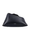 Attico Midnight Leather Clutch Bag In Black