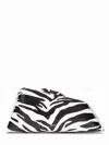 Attico White And Black 8.30pm Leather Clutch Bag In White