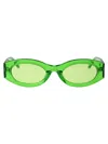 Attico Berta Sunglasses In Green