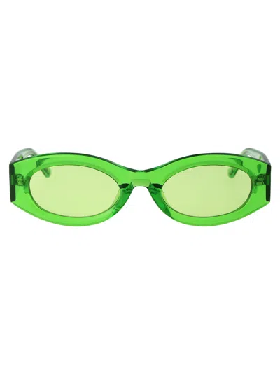 Attico The  Acetate Green Sunglasses In Purple
