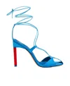 Attico Sky Blue Adele Lace-up Heels In Blue