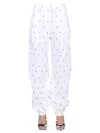 Attico All Over Logo Pants In White