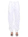 Attico All Over Logo Pants In White