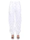 Attico ''rey'' Black And White Long Pants In White