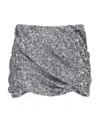 Attico The  All-over Sequinned Mini Skirt In Gray