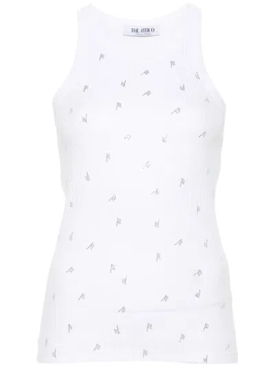 ATTICO THE ATTICO ALLOVER LOGO COTTON TANK TOP