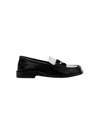 Shop Attico The  Amanda College 20 Mm Loafer Black And White
