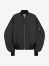 Attico Nylon Bomber Jacket Ribbed Trims