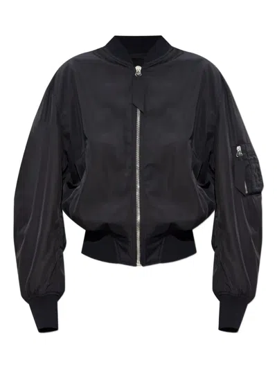 Attico The  Anja Bomber Jacket In Black