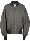 Attico Tech Bomber Jacket In Military Green