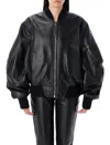 Attico Anja Bomber Front Pockets In Black