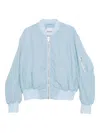 Attico The  "anja" Zip-up Bomber Jacket In Blue