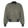 Attico Green Bomber Jacket With Zip Pocket On The Sleeve