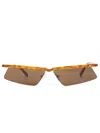 Attico Aria Cat Eye Sunglasses With Tortoiseshell Frame In Gold/ Blonde T-shell/ Brown