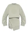 Attico The  Asymmetric Crewneck Mini Dress In Nude