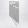 Attico The   Asymmetric Grey Mã&copy;lange Cotton Skirt In Gray